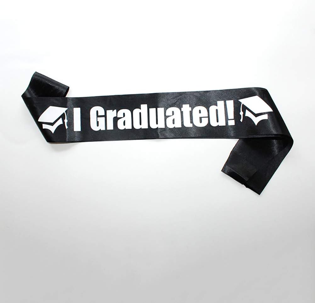 FSSTUD Black Student Graduation Cap and Graduation Sash Mortarboard Hat Graduated Party Supplies - Image 5
