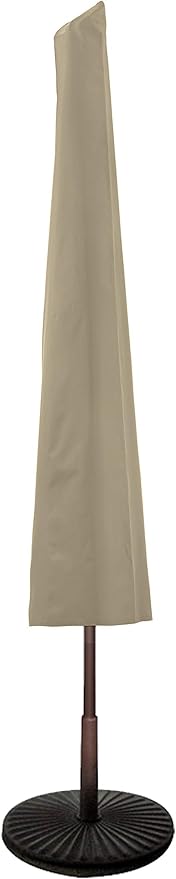 Amazon Com Sunpatio Outdoor Patio Umbrella Cover Waterproof Market Parasol Umbrella Covers With Telescoping Pole Easy To Use 23 5 W X 75 H Fits Up To 11 Ft Umbrellas All Weather Protection Neutral Taupe