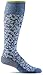 Sockwell Women's Damask Moderate Graduated Compression Sock, Denim - S/M