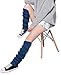 Urban CoCo Women's Winter Knee High Footless Socks Knit Crochet Leg Warmer (Peacock blue)