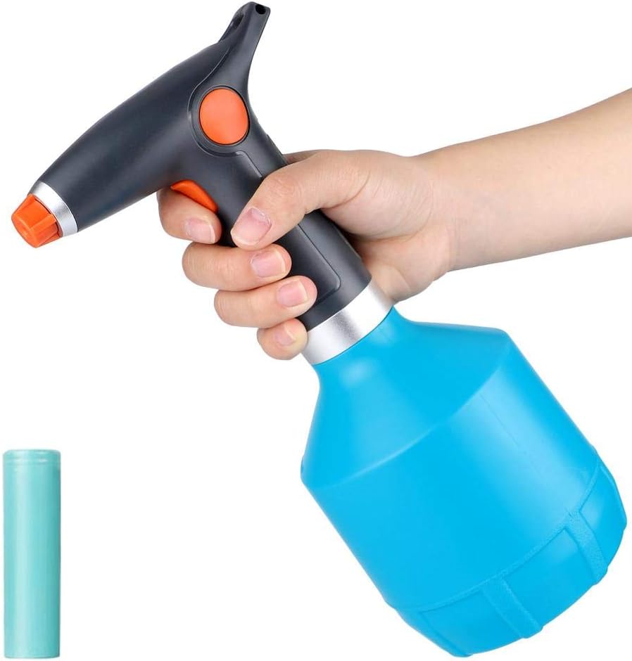 Electric Plant Mister Spray Bottle for House Flower, Indoor Handheld Spritzer with Adjustable Spout, 32 Ounce / 1 Liter Garden Handheld Tiny Auto Plastic Sprayer, for 75% Alcohol, Perfume,Cleaning
