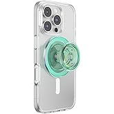 PopSockets Phone Grip for MagSafe, Magnetic Holder, Phone Stand, Green - Iridescent Turq