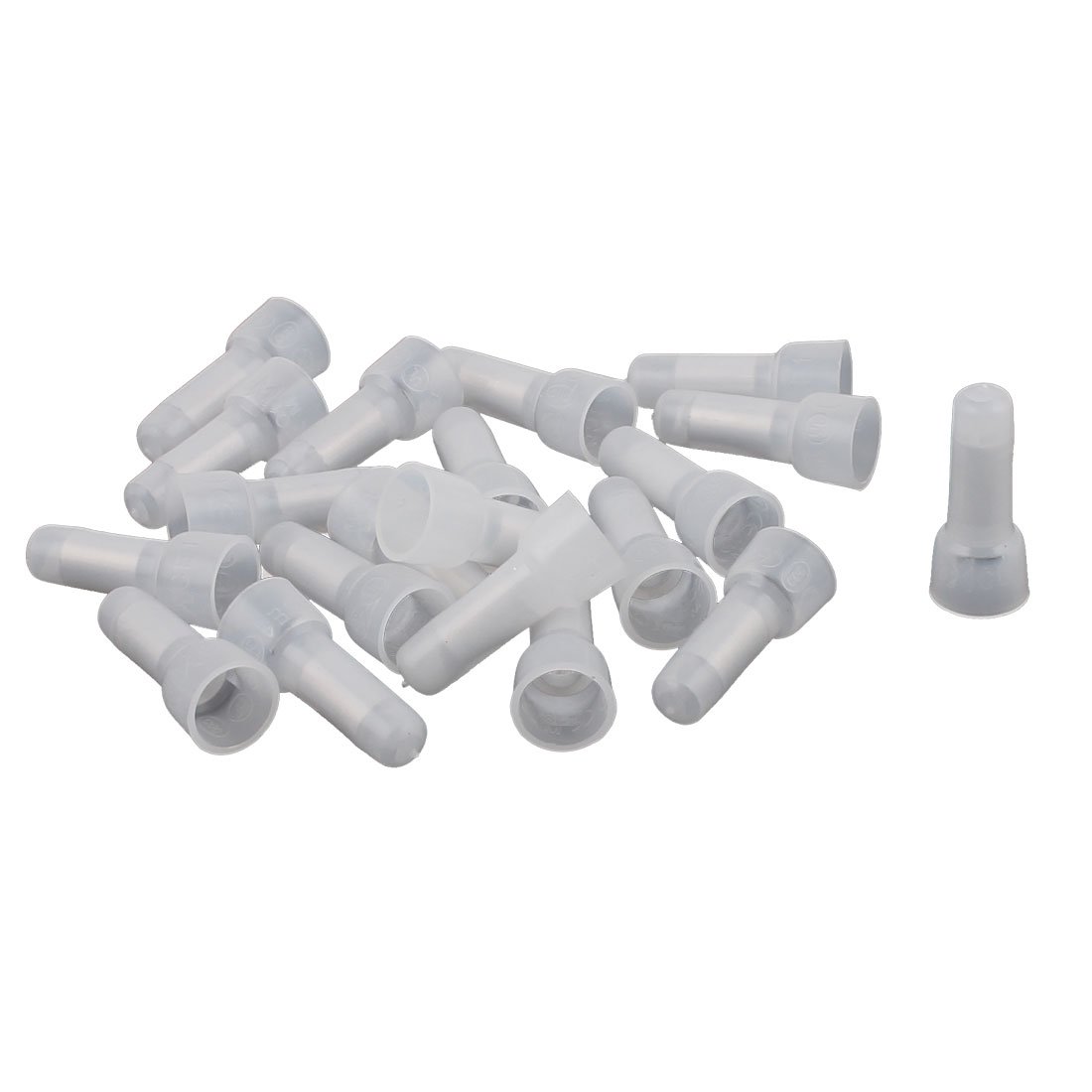 uxcell a15070400ux0570 Closed End Crimp Cap 22-18 AWG Gauge Wire Terminal Connector 20 Piece, 0.24" Width, 0.71" Length