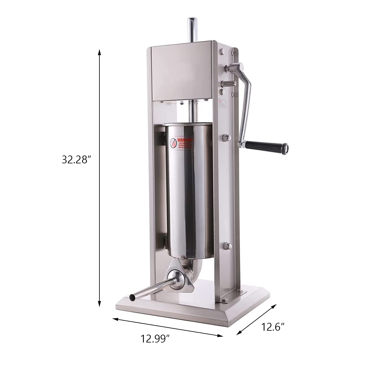 Hakka 15 Lb/7 L Sausage Stuffer 2 Speed Stainless Steel Vertical Sausage Maker