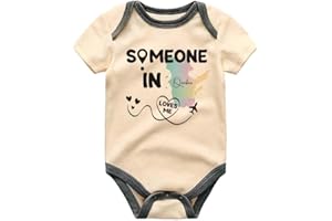 KiddiePro Someone in Quebec Loves me Unisex Infant Baby Bodysuit Long Distance Love Sentiment Gift French Baby Clothes Cache 
