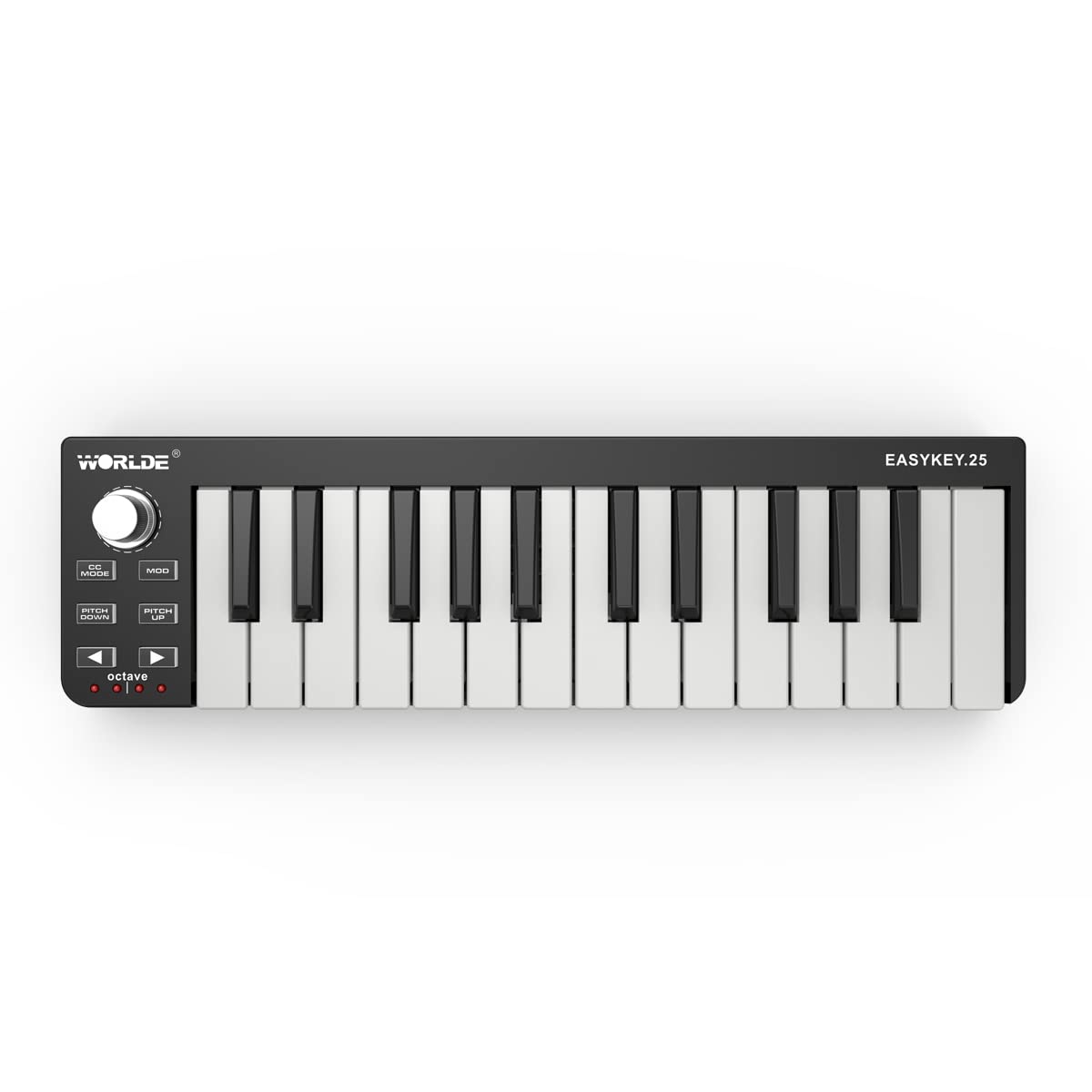 Worlde Easykey Midi Keyboard with 25 Touch-Dynamic Keys