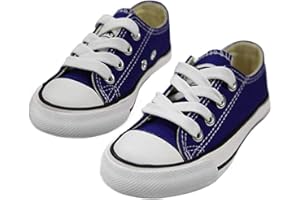 iFANS Boys and Girl Low Top Canvas Kids Lace up Sneakers