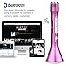 1byone Wireless Microphone Speaker for Karaoke with Bluetooth, TF / Micro SD Card Support, LED Lights, Echo Voice Effects, and Integrated Battery - Pink