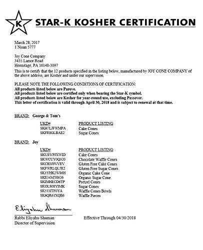 4 Joy+Gluten+Free+Sugar+Cream+Cones