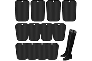 AHIER Boot Shapers - 12 Sheets for Tall Boots, 3 Sizes - 12/14/16in, Stand Up Inserts (6 Pairs), Black, Medium