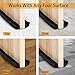 VERGILIUS Under Door Draft Stopper,Improved Adjustable Double Draft Noise Blocker Sweep for Sound Dust Proof (Black)