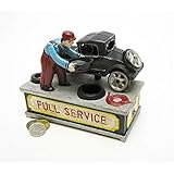 Design Toscano Model T at the Service Station Authentic Foundry Cast Iron Mechanical Bank