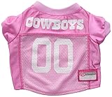 NFL Dallas Cowboys Dog Jersey Pink, Small. - Football Pet Jersey in Pink