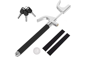 Car Steering Wheel Lock Anti Theft Universal Fits Locks for Car Accessories Adjustable Vehicle with Escape Hammer Window Brea