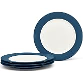 Noritake Colorwave Blue Set of 4 Rim Dinner Plates, 11"