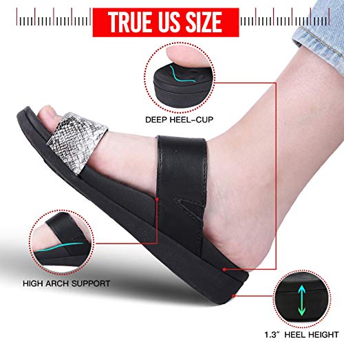 MEGNYA Ladies Orthopedic Healing Slides, Comfort Supportive Sandals for