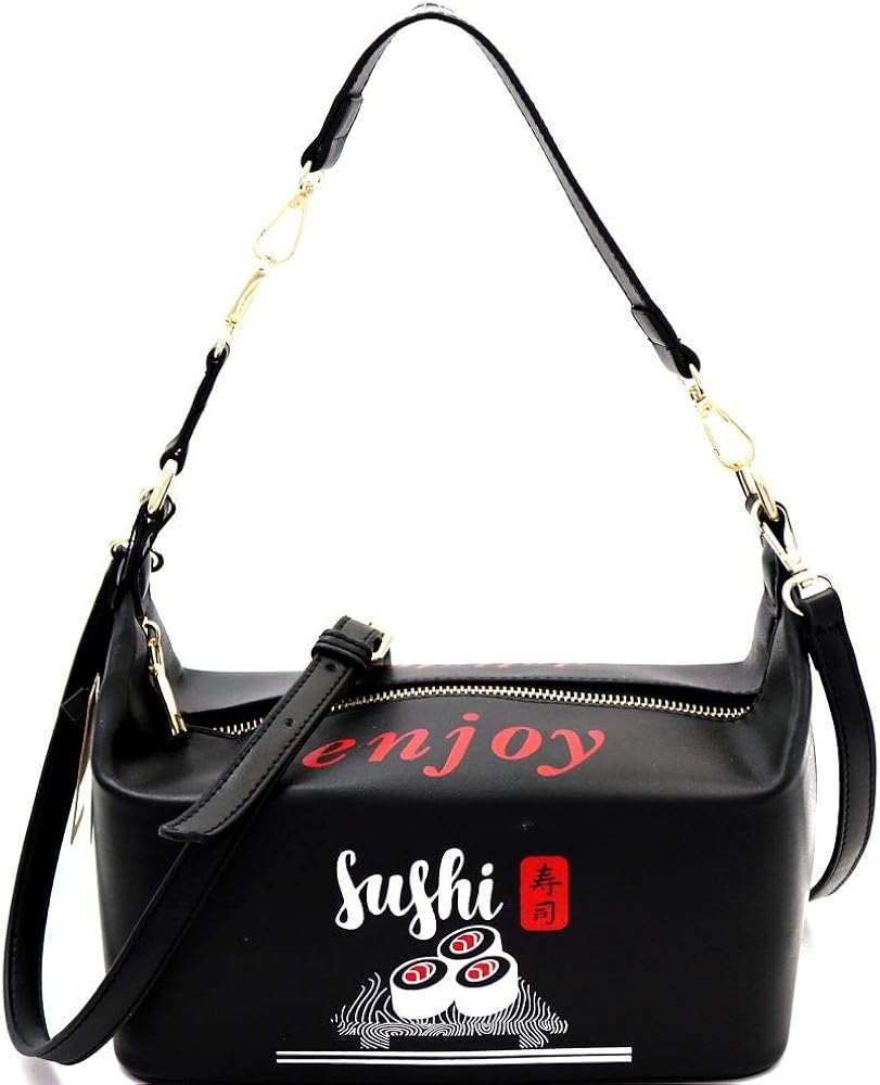 Unique Japanese Sushi Take-Out To-Go Box Fun Novelty Costume Shoulder Bag Clutch Cross Body