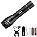 LED Tactical Flashlight 1000 Lumens XML T6 LED Portable Zoomable Outdoor Torch- Rechargeable 18650 Battery and Charger Included + Bicycle Flashlight Holder Mount by BENERAY