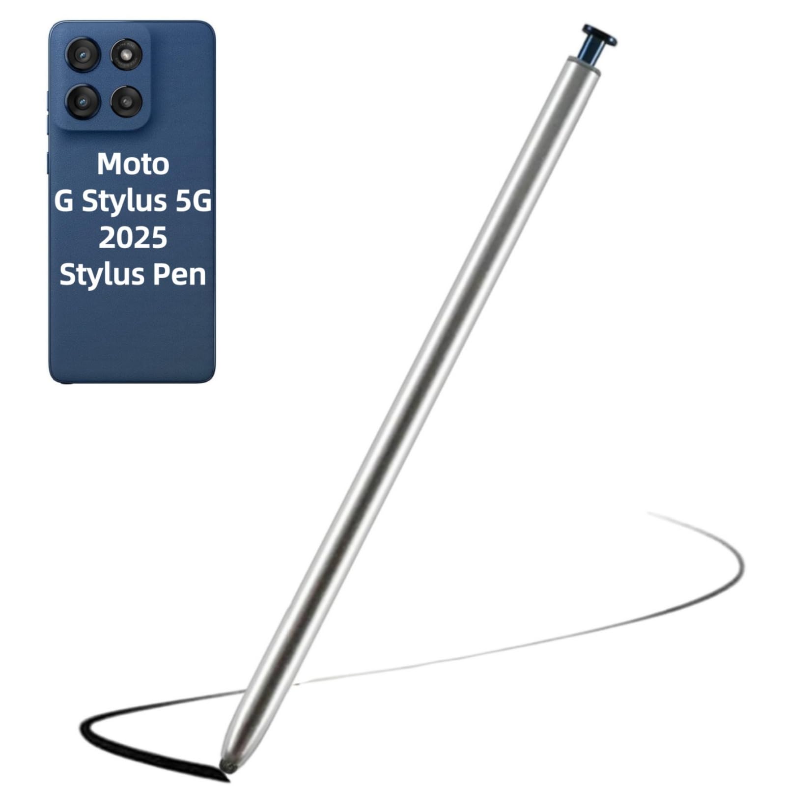 Stylus Pen for Moto G Stylus 5G 2025 XT2517 All Version, Replacement for Motorola G Stylus 2025 Pen (Gray)