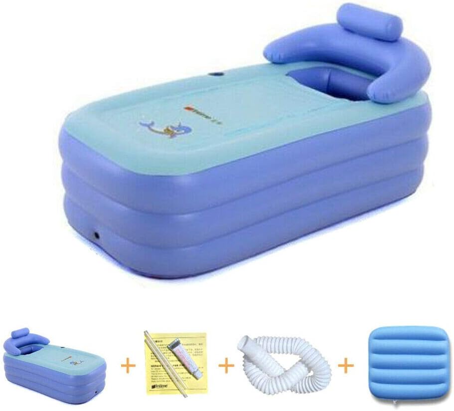 WUPYI2018Foldable Inflatable Bathtub, Portable Adult Bath Tub Household Large Tub SPA Warm Bathtub, 160 * 84 * 64cm