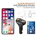 Bluetooth FM Transmitter for Car, (Rotating Design) Wireless Bluetooth FM Radio Adapter Car Kit with Hands-Free Calling, 5V/2.4A&2.4 Concealled Dual USB Charging Ports. (Black)
