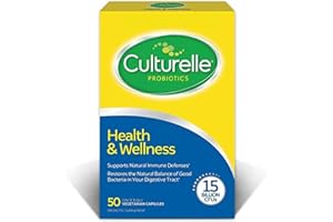 Culturelle Health & Wellness Daily Probiotic Supplement For Men & Women, Helps Support Your Immune System, Occasional Diarrhea, Gas & Bloating, 15 Billion CFUs, Non-GMO, 50 Count