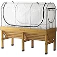 VegTrug Classic Greenhouse Frame and Multi-Cover Set, Compatible with Medium Classic VegTrug Planter, 28" x 70.7" x 35.4", White