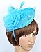 Womens Fascinators Hat with Headband Acid Blue