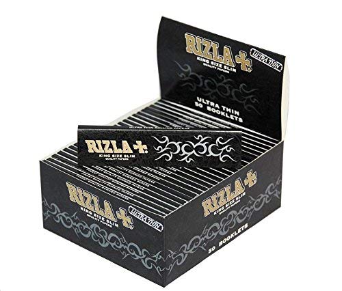 RIZLA Black King Size Slim Rolling Paper - Pack of 50, 200 g