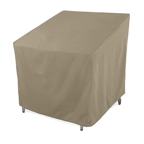Sunpatio Outdoor Club Chair Cover Lightweight Water Resistant Eco Friendly Helpful Air Vents All Weather Protection Beige 33 5 L X 37 W X 36
