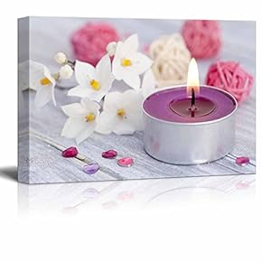 Canvas Prints Wall Art - Calm Candle Light | Modern Wall Decor/Home Art Stretched Gallery Canvas Wraps Giclee Print & Ready to Hang - 12" x 18"