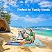 OWSEN Sandfree Beach Blanket, 82″x 79″ Waterproof Beach Mat Outdoor Pocket Blanket for Picnic, Travel, Hiking and Camping with 4 Stakes, 4 Corner Pockets and Bagthumb 2