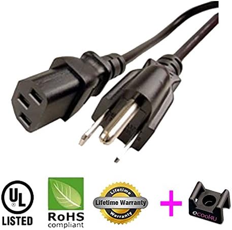 AC Power Cord Cable For Boston Acoustics Powered Subwoofer (Specific Models Only) - 6ft
