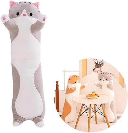 Caramel Macchiato Forme De Chat Mignon Peluche Douce Coussin Jouet En Peluche Jouet Dormant Cadeau Decoratif Oreiller A Long Jet Amazon Fr Cuisine Maison