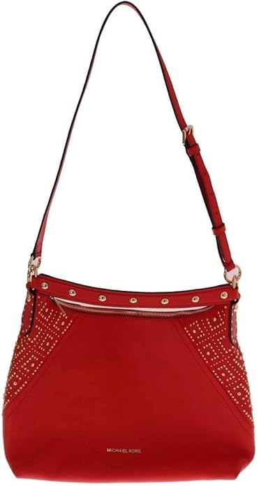 michael kors red hobo bag