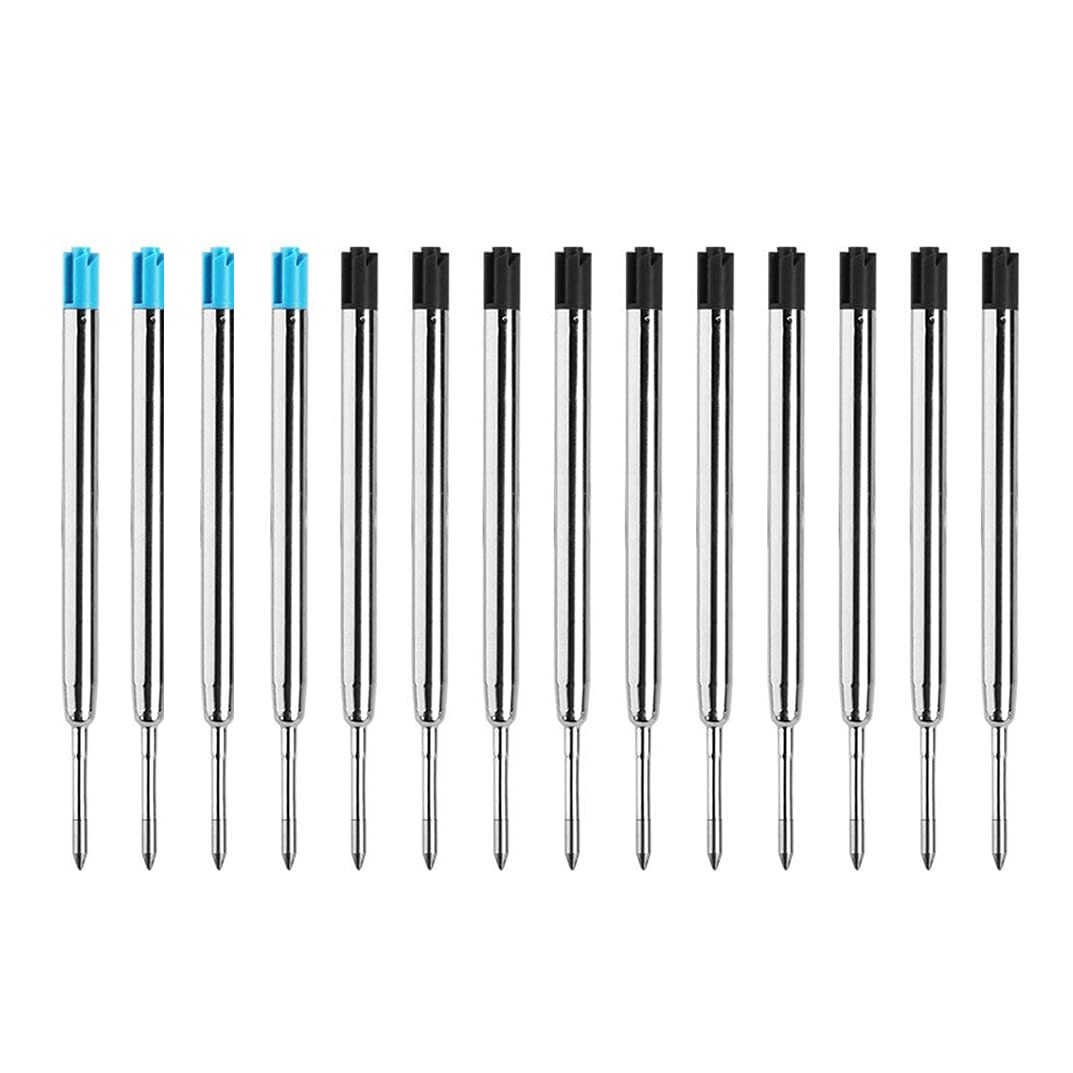 Photo 1 of SMOOTHERPRO Ballpoint Pen Refills, 14 Pack for Bolt Action Pen, Compatible with Parker, 0.5mm Fine Point, Black and Blue Ink(PR1408)