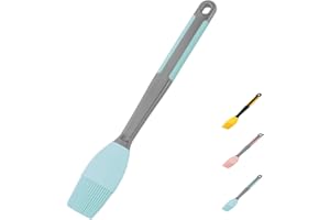 TUYOTUE Basting Pastry Brush Silicone - Extra Long Silicone Basting Brush for Grilling,Heat Resistant Brushes Spread Oil Butter Sauce Marinade for Cooking Baking BBQ,2inch Wide (Blue 1)