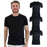 BROOKLYN VERTICAL Men's 3-Pack Solid Tees, Fitted Soft Comfortable Short Sleeve Crewneck T-Shirts