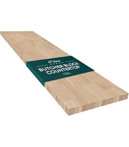 Amazon.com: Howizz Butcher Block Countertop 8ft x 25 x 1.5 Inches,  Unfinished Solid Hevea Wood Table Top, Wood Countertop for DIY Desk Top,  Workbench Top, Kitchen Countertop : Industrial & Scientific