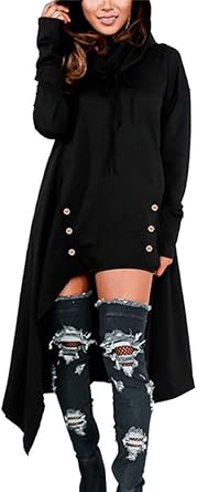 hooded high low sweatshirt