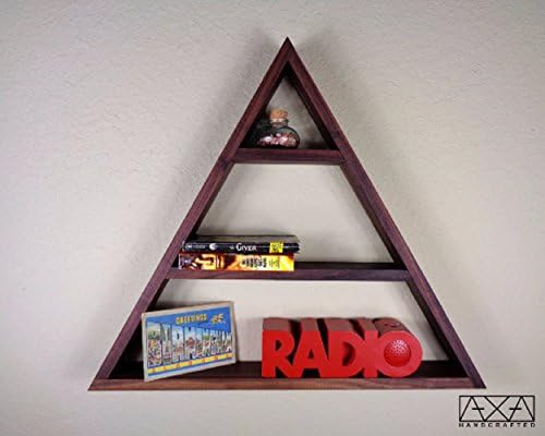 SINGLE Black Walnut Solid Wood Large Triangle Display Shelf