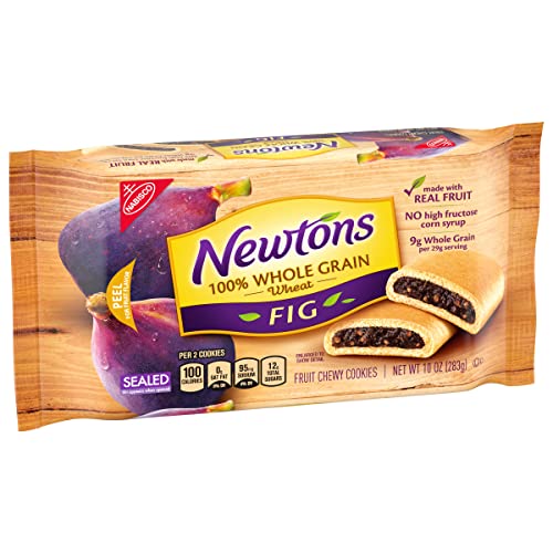 NEWTONS 100% WHOLE GRAIN WHEAT SOFT & FRUIT CHEWY FIG COOKIES, (FIG BARS), 10 OZ PACK