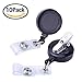 Outus 10 Pieces Retractable Badge Reel ID Badge Holder Reel with Swivel-back Alligator Clip, Black