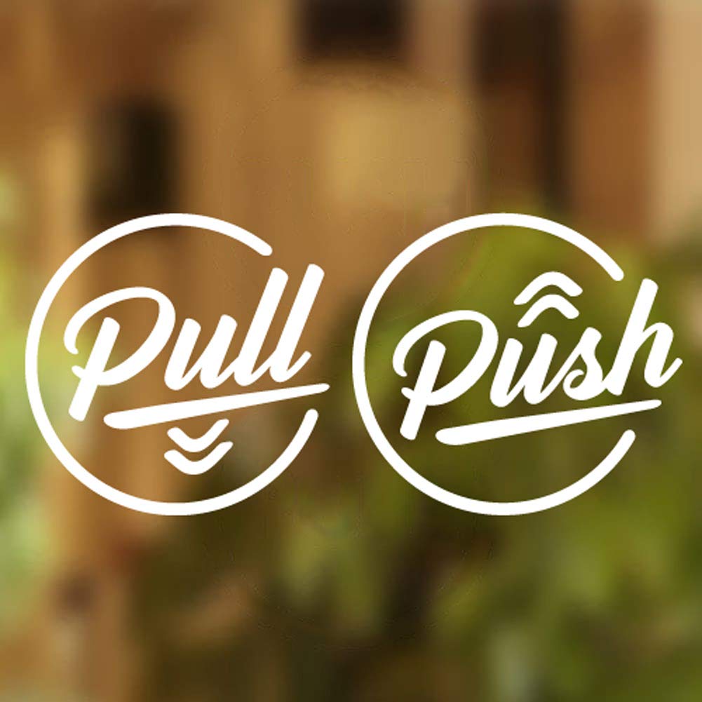 Wall4stickers Pull Push Arrows Door Signs Stickers Shop Window Salon Bar Cafe Restaurant Office Vinyl Sign