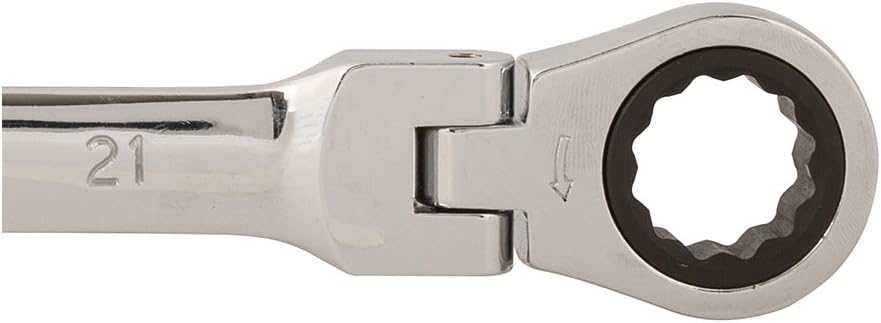 Silverline 589698 Flexible Head Ratchet Spanner 21 mm, Silver Color - Image 5