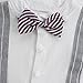 FEESHOW Baby Boys' Cotton Formal Gentleman Romper Vest with Bow-tie Outfit Set Gray 9-12 Months