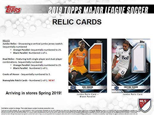 2019 Topps MLS Soccer Unopened Blaster Box of Packs with One GUARANTEED JUMBO RELIC or DUAL RELIC Card Per Box - Thumbnail 7