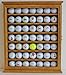49 Golf Ball Display Case Cabinet Wall Rack Holder w/98% UV Protection Lockable, Oak Finish (GB49-OA)