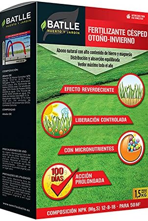 Abonos - Fertilizante Césped Profesional Otoño-Invierno Caja 1, 5 ...