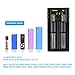 AOSHIKE LED Indicator USB Battery Charger,Smart Battery Charger for AA AAA 18650 26650 20700 21700 18500 10440 14500 18490 18350 17670 17500 IMR Li-ion Ni-MH Ni-CD Rechargeable Battery (2-Bay)